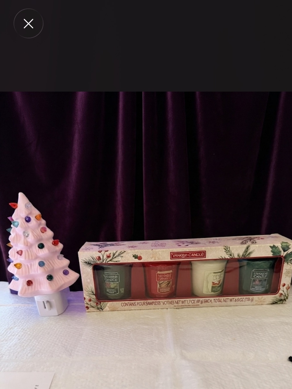 Yankee Candle Holiday Votive Gift Set - Red, Green, White, Cream and Nightlight